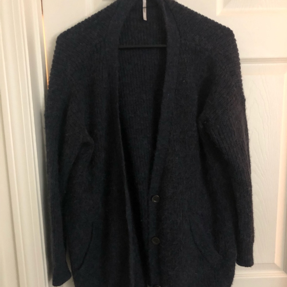 Blue free people cardigan